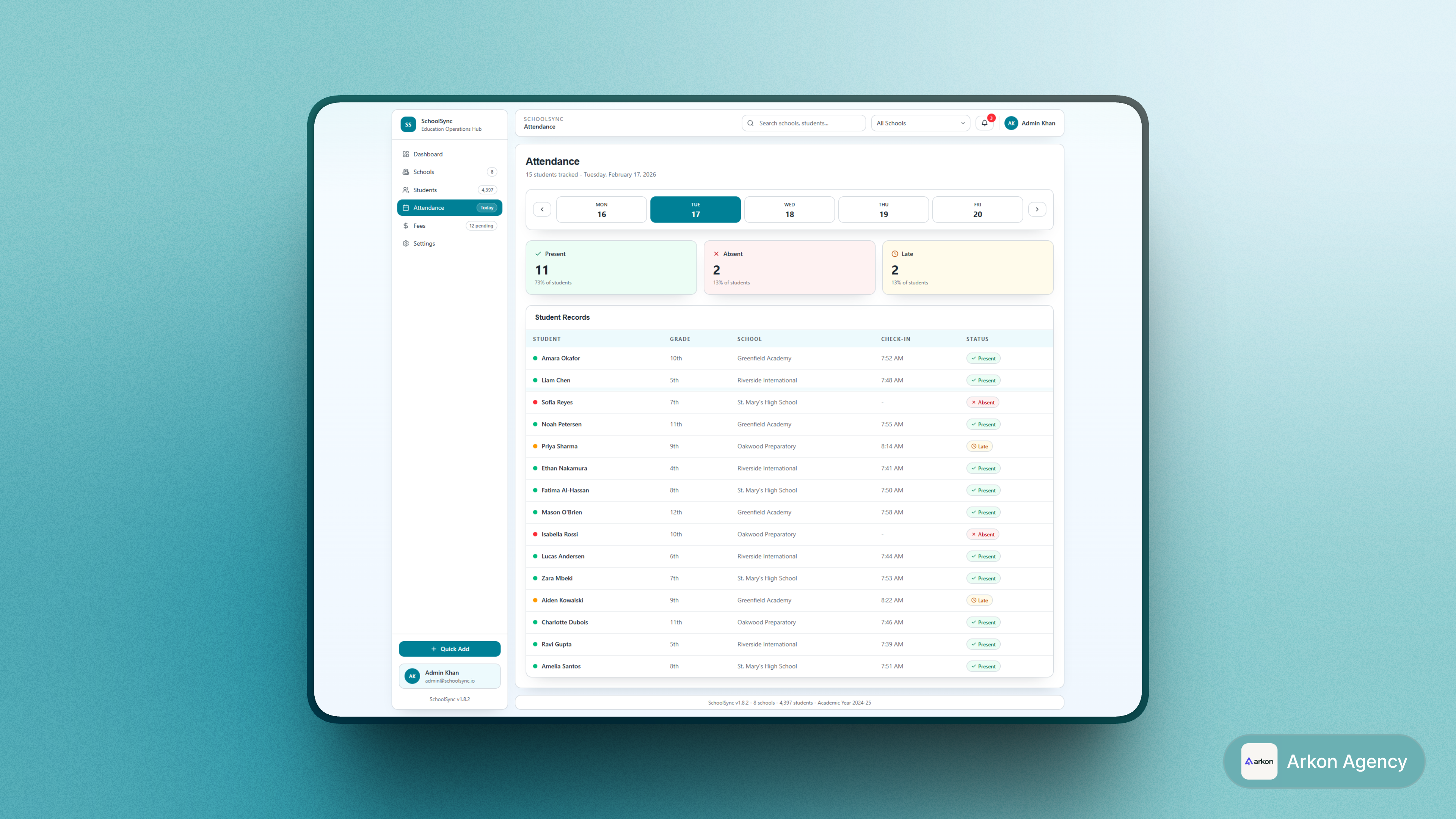 SchoolSync | Multi-School Management Platform interface screenshot 3